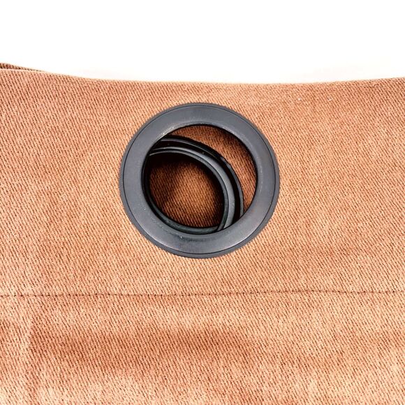 Restoration Hardware Brushed Twill Grommet Drapery Panel Chocolate Brown 50 X 84 - Picture 3 of 5